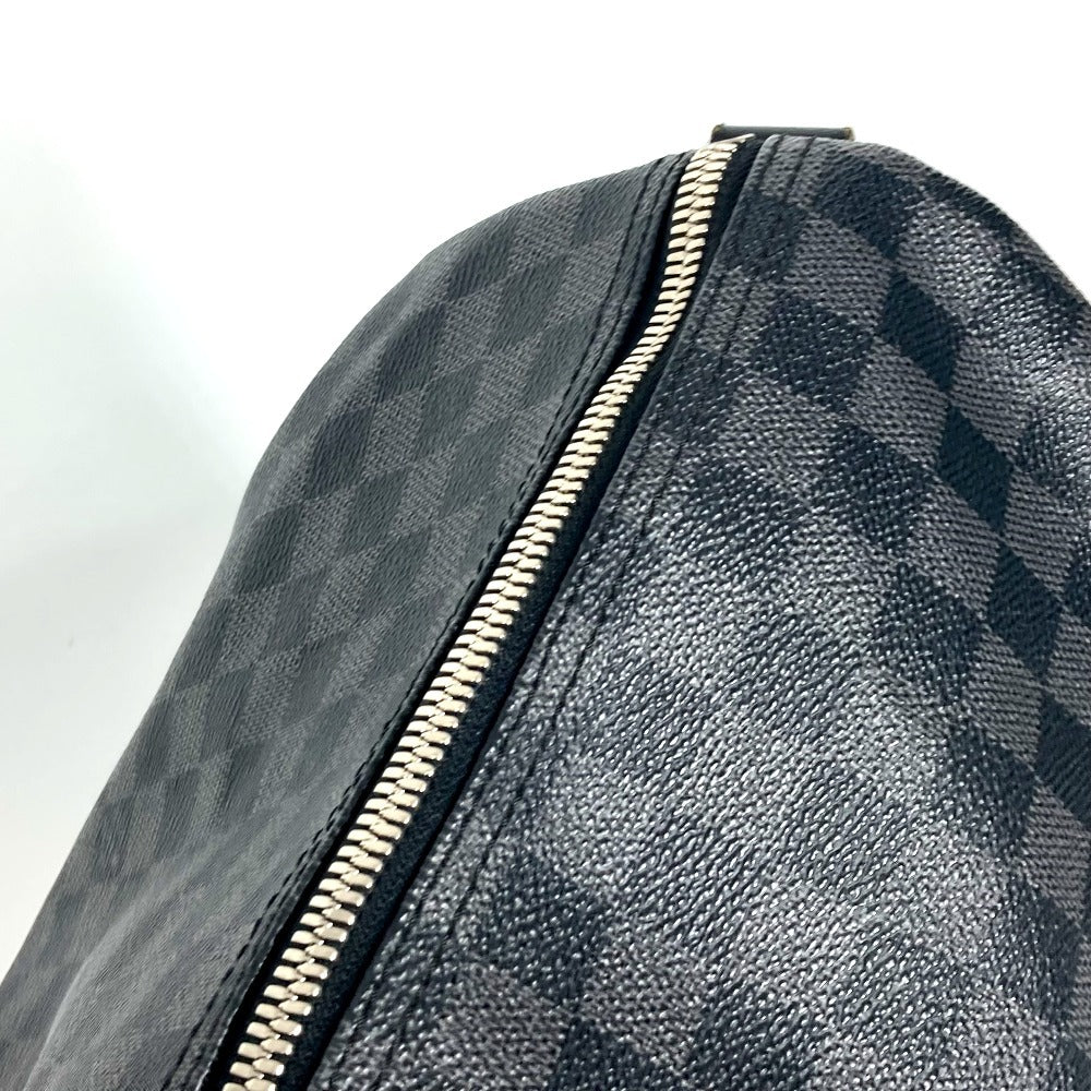 LOUIS VUITTON N41413 Damier Graphite Keepall Bandouliere 55 2-Way Bag, Travel Bag, Boston Bag, Damier Graphite Canvas, Unisex, Black