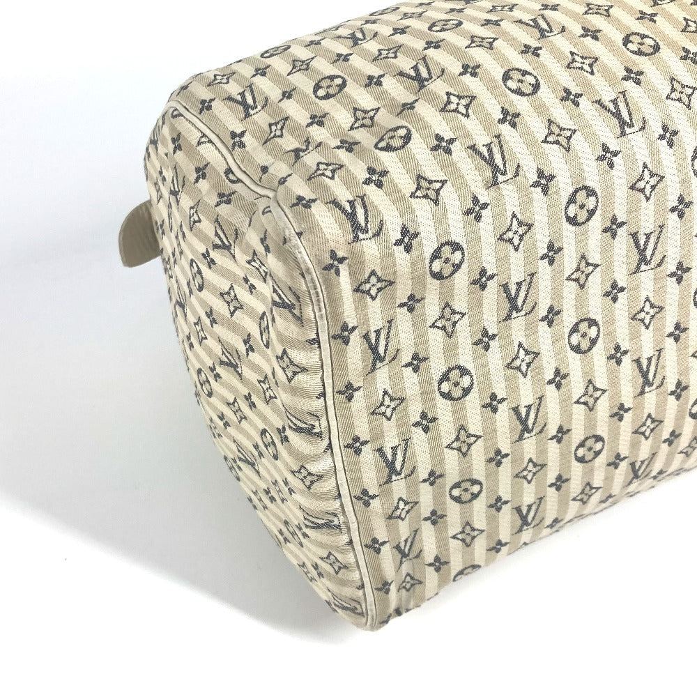 LOUIS VUITTON M95500 Monogram Mini Run Speedy 30 Mini Boston Bag, Handbag, Monogram Mini Run Canvas, Women's, White