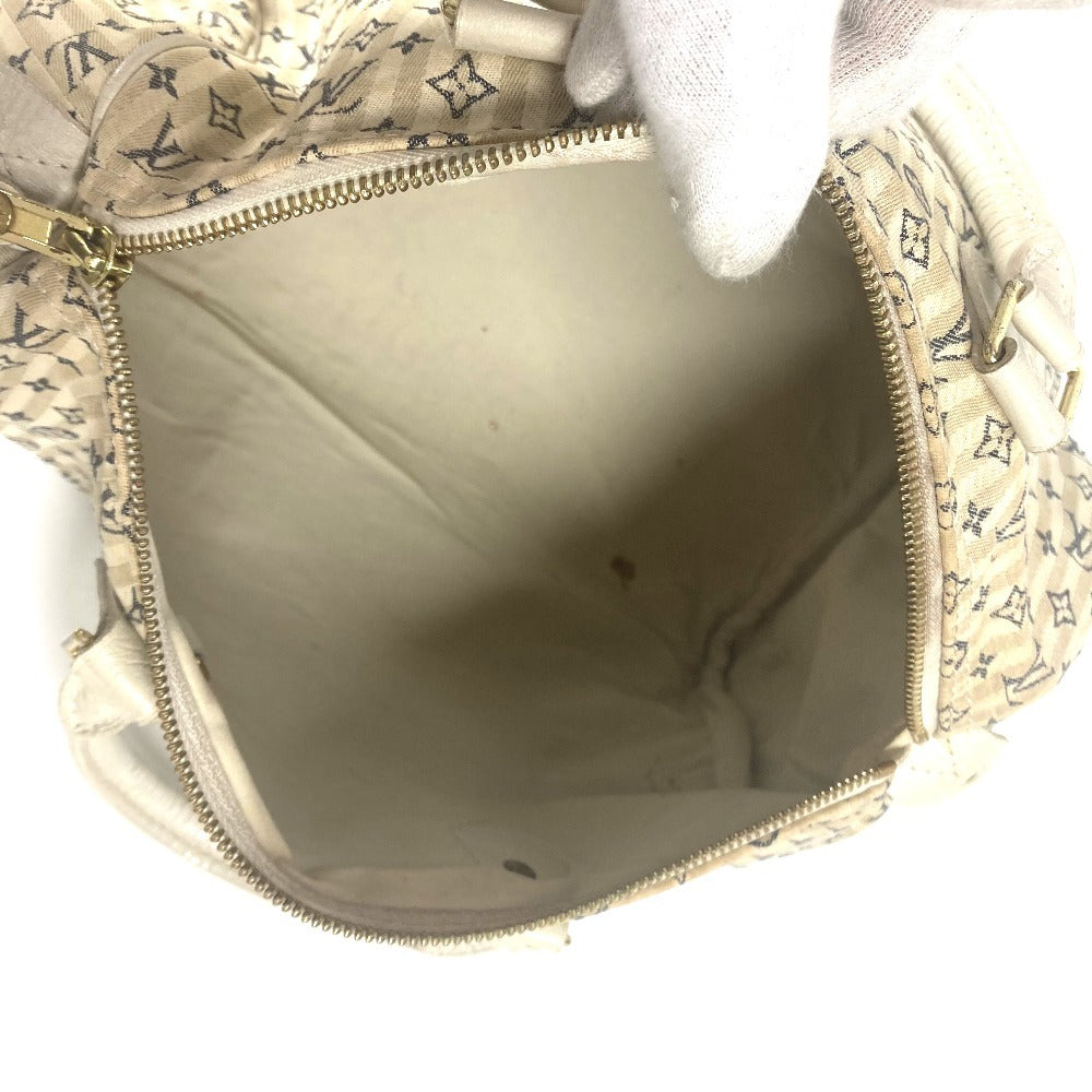 LOUIS VUITTON M95500 Monogram Mini Run Speedy 30 Mini Boston Bag, Handbag, Monogram Mini Run Canvas, Women's, White
