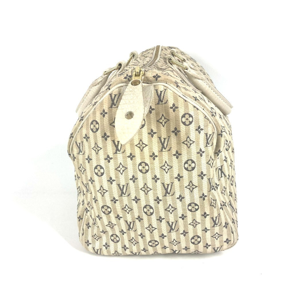 LOUIS VUITTON M95500 Monogram Mini Run Speedy 30 Mini Boston Bag, Handbag, Monogram Mini Run Canvas, Women's, White