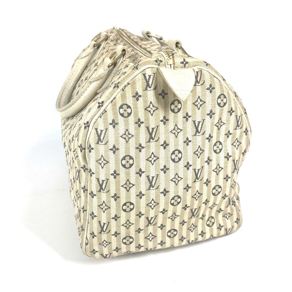 LOUIS VUITTON M95500 Monogram Mini Run Speedy 30 Mini Boston Bag, Handbag, Monogram Mini Run Canvas, Women's, White