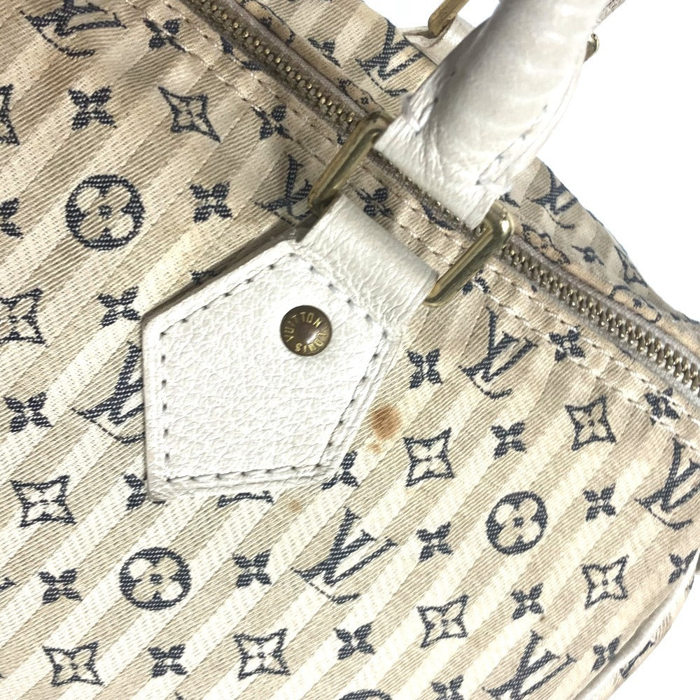 LOUIS VUITTON M95500 Monogram Mini Run Speedy 30 Mini Boston Bag, Handbag, Monogram Mini Run Canvas, Women's, White
