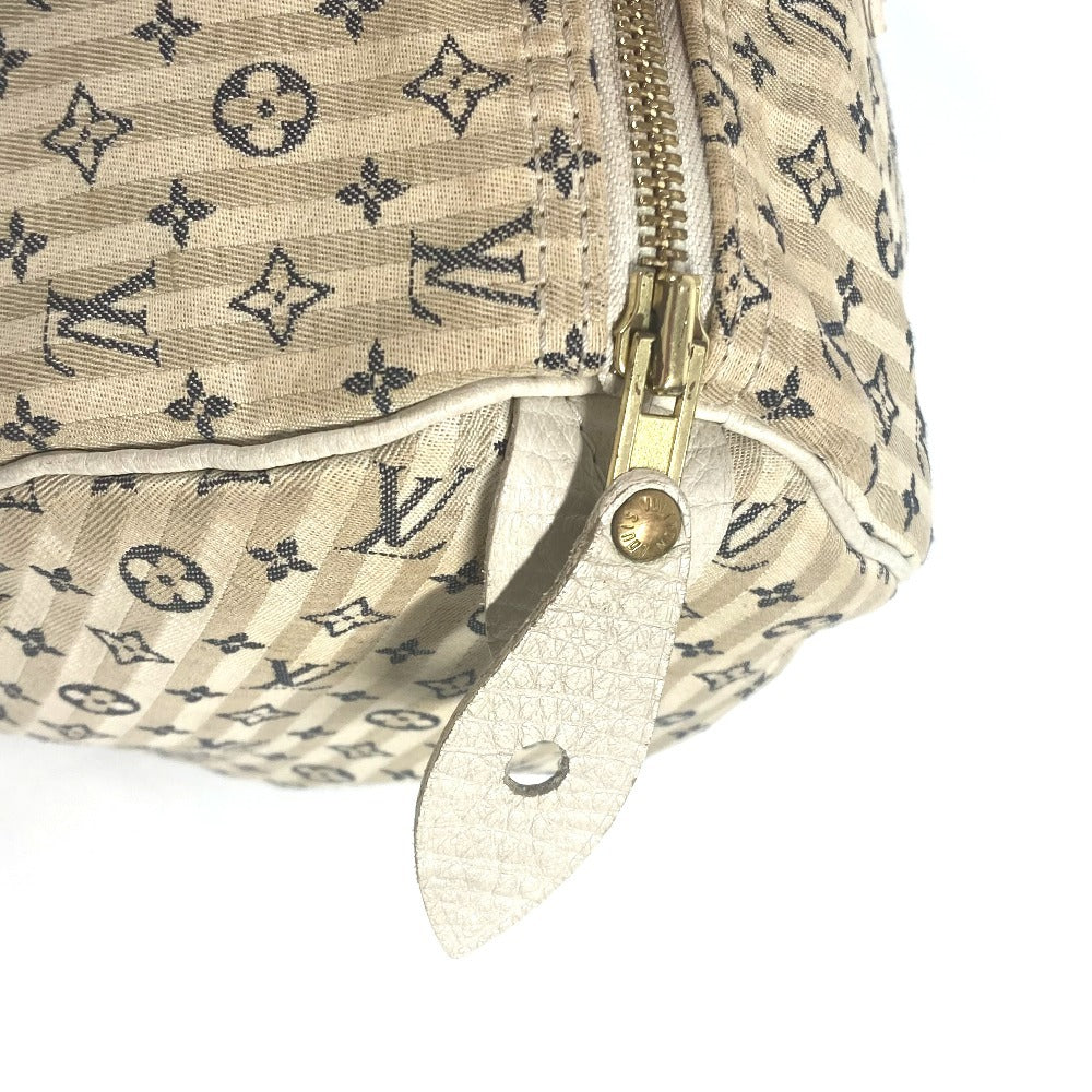LOUIS VUITTON M95500 Monogram Mini Run Speedy 30 Mini Boston Bag, Handbag, Monogram Mini Run Canvas, Women's, White