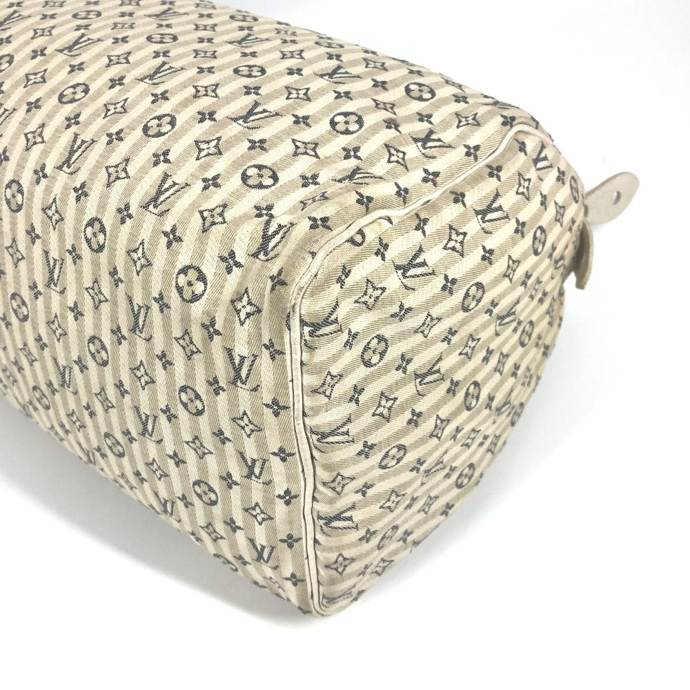 LOUIS VUITTON M95500 Monogram Mini Run Speedy 30 Mini Boston Bag, Handbag, Monogram Mini Run Canvas, Women's, White