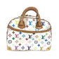 LOUIS VUITTON M92663 Monogram Multicolore Trouville Mini Boston Bag, Monogram Multicolore Canvas, Women's, Blanc and White