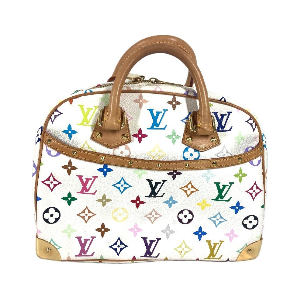 LOUIS VUITTON M92663 Monogram Multicolore Trouville Mini Boston Bag, Monogram Multicolore Canvas, Women's, Blanc and White