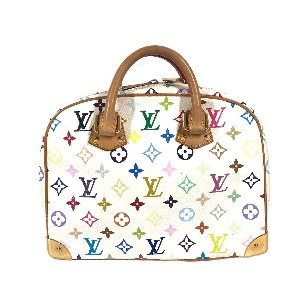 LOUIS VUITTON M92663 Monogram Multicolore Trouville Mini Boston Bag, Monogram Multicolore Canvas, Women's, Blanc and White