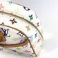 LOUIS VUITTON M92663 Monogram Multicolore Trouville Mini Boston Bag, Monogram Multicolore Canvas, Women's, Blanc and White