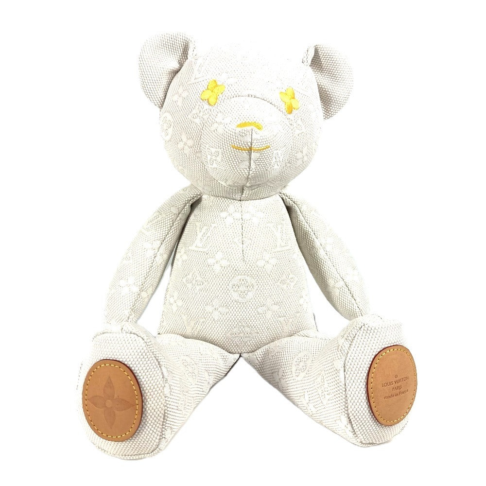 LOUIS VUITTON GI0869 Dudou Louis Teddy Bear, Cotton, Unisex, White, Interior Decor