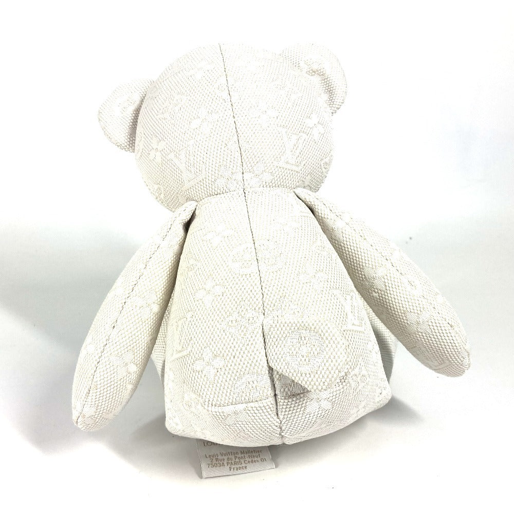 LOUIS VUITTON GI0869 Dudou Louis Teddy Bear, Cotton, Unisex, White, Interior Decor