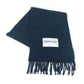 MONCLER Logo Fringe Scarf Wool Unisex Black