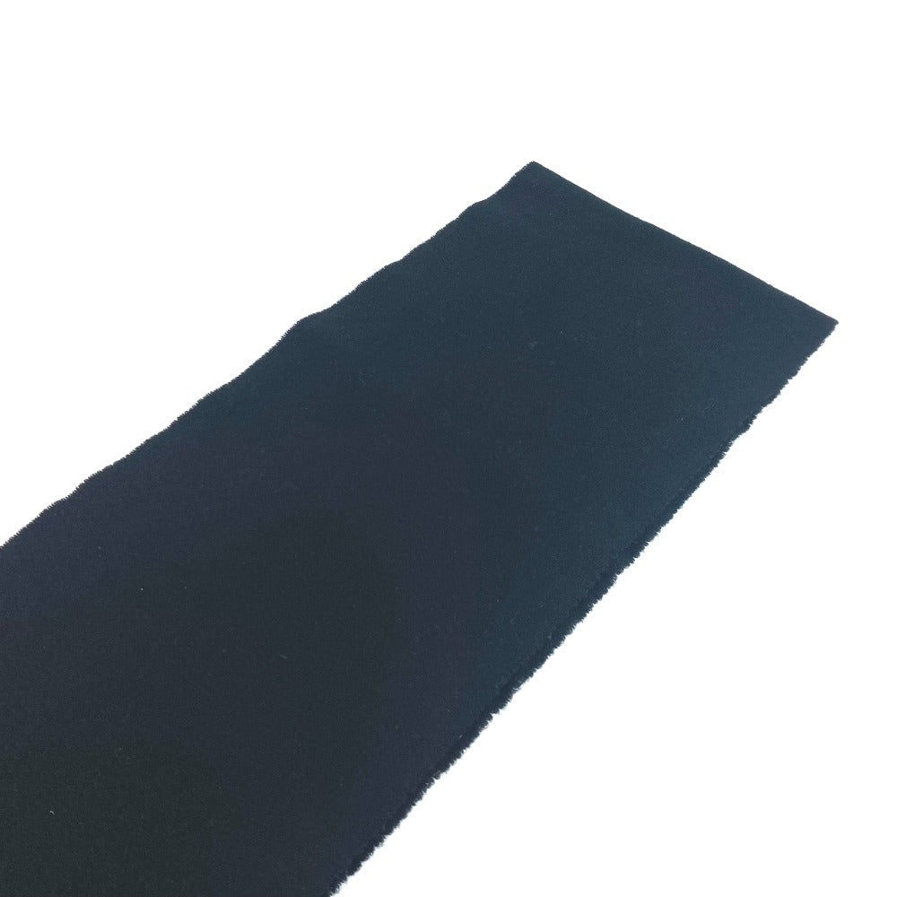 MONCLER Logo Fringe Scarf Wool Unisex Black