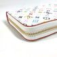 LOUIS VUITTON M13922 Japan-Exclusive LV x TM Monogram Multicolore Zippy Wallet, Monogram, Takashi Murakami, Round Zip Long Wallet, Monogram Multicolore Canvas, Unisex, White