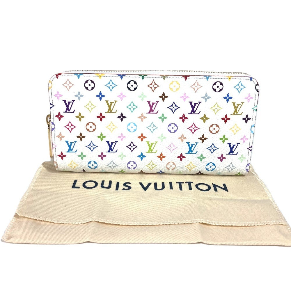 LOUIS VUITTON M13922 Japan-Exclusive LV x TM Monogram Multicolore Zippy Wallet, Monogram, Takashi Murakami, Round Zip Long Wallet, Monogram Multicolore Canvas, Unisex, White