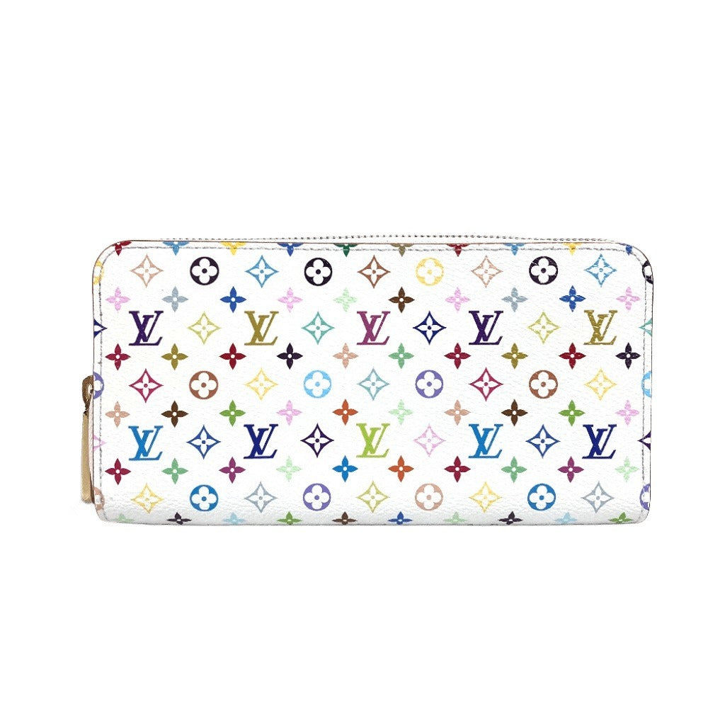 LOUIS VUITTON M13922 Japan-Exclusive LV x TM Monogram Multicolore Zippy Wallet, Monogram, Takashi Murakami, Round Zip Long Wallet, Monogram Multicolore Canvas, Unisex, White