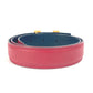 HERMES H Belt Constance Mini Thin Belt with Buckle, Women's Leather Pants Belt, Red and Navy
