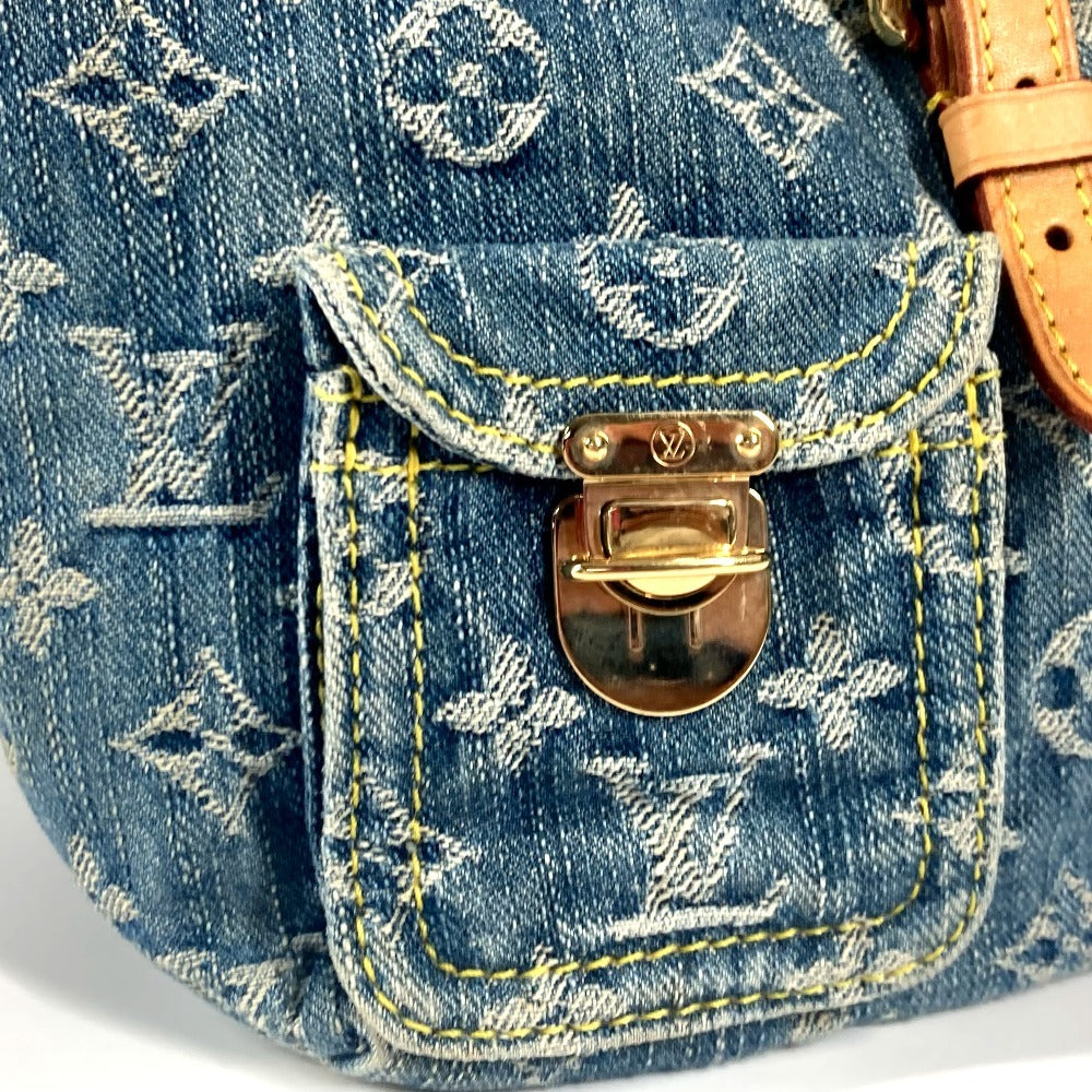 LOUIS VUITTON M95057 Monogram Denim Sac Ado PM Backpack, Monogram Denim Canvas, Women's, Blue