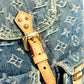 LOUIS VUITTON M95057 Monogram Denim Sac Ado PM Backpack, Monogram Denim Canvas, Women's, Blue
