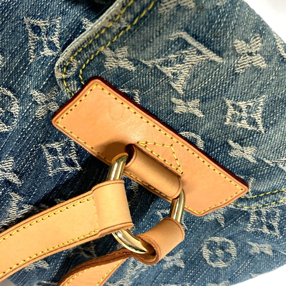 LOUIS VUITTON M95057 Monogram Denim Sac Ado PM Backpack, Monogram Denim Canvas, Women's, Blue
