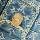 LOUIS VUITTON M95057 Monogram Denim Sac Ado PM Backpack, Monogram Denim Canvas, Women's, Blue