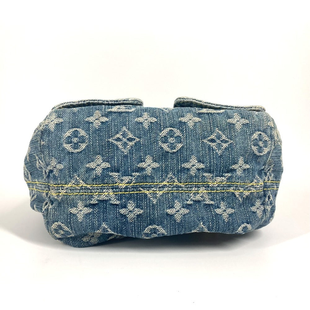 LOUIS VUITTON M95057 Monogram Denim Sac Ado PM Backpack, Monogram Denim Canvas, Women's, Blue