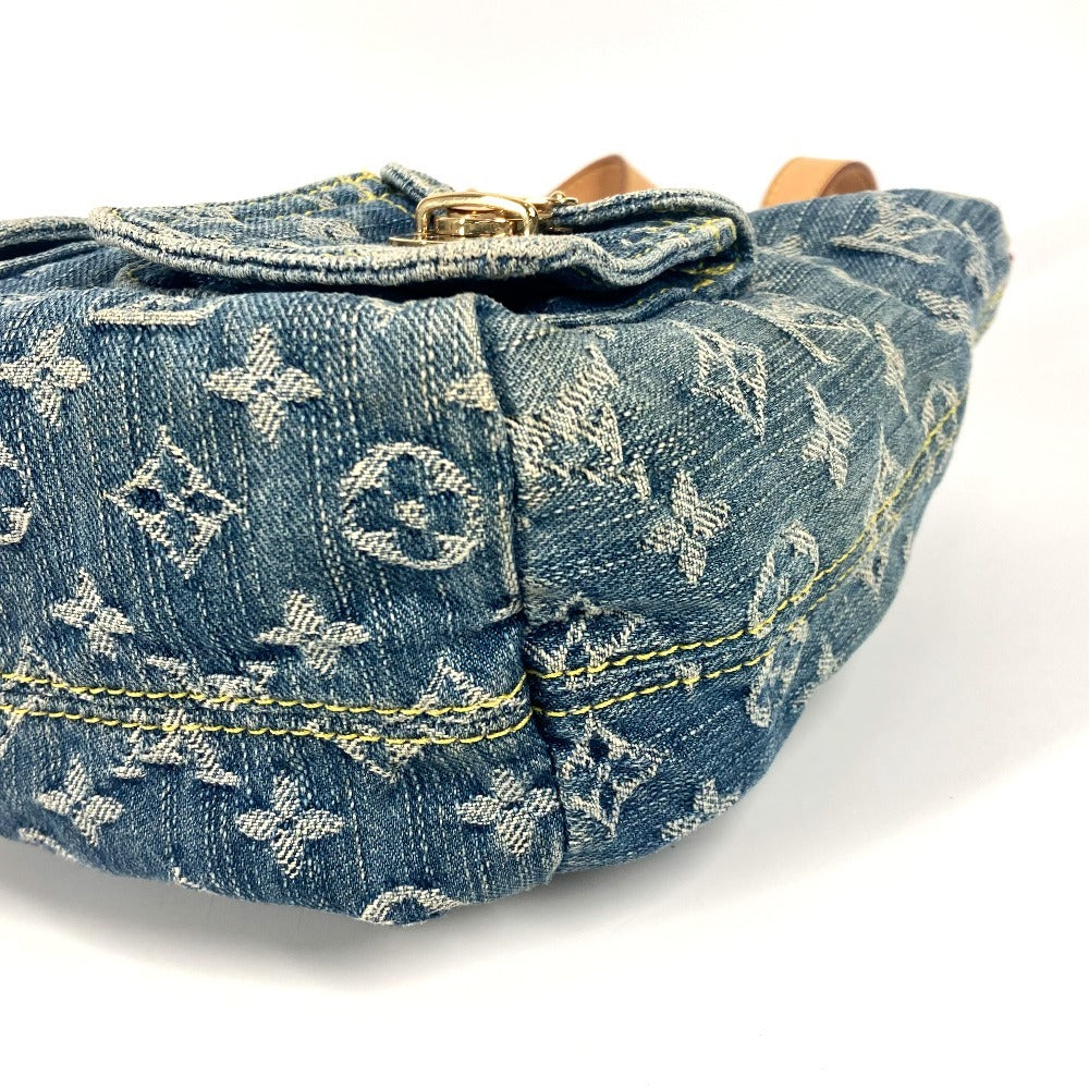 LOUIS VUITTON M95057 Monogram Denim Sac Ado PM Backpack, Monogram Denim Canvas, Women's, Blue