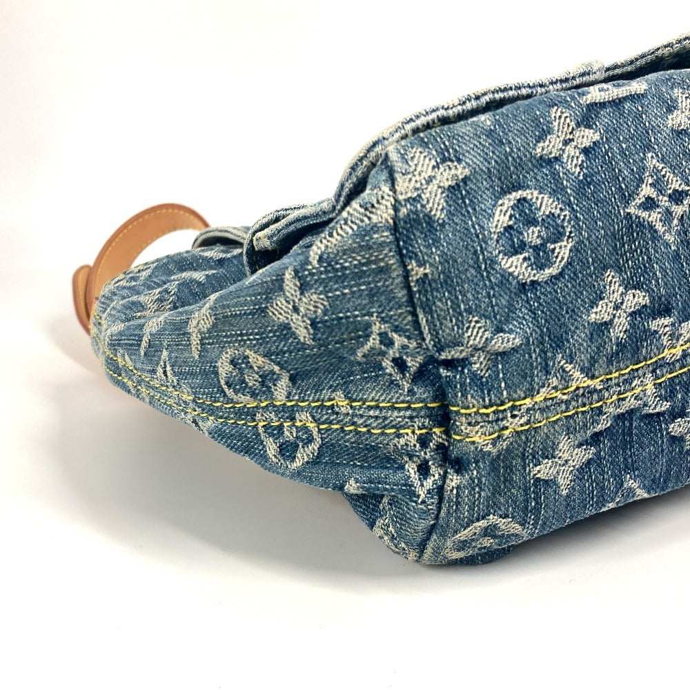 LOUIS VUITTON M95057 Monogram Denim Sac Ado PM Backpack, Monogram Denim Canvas, Women's, Blue