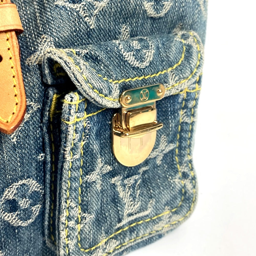 LOUIS VUITTON M95057 Monogram Denim Sac Ado PM Backpack, Monogram Denim Canvas, Women's, Blue