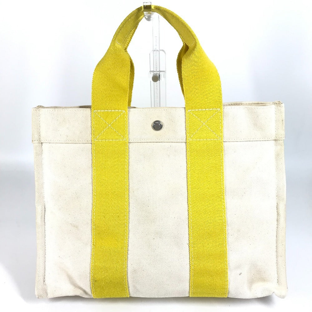HERMES Bora Bora PM Handbag/Tote Bag Canvas Unisex Yellow
