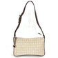 BVLGARI Logomania Logo Shoulder Bag in Leather/Canvas, Unisex, Beige