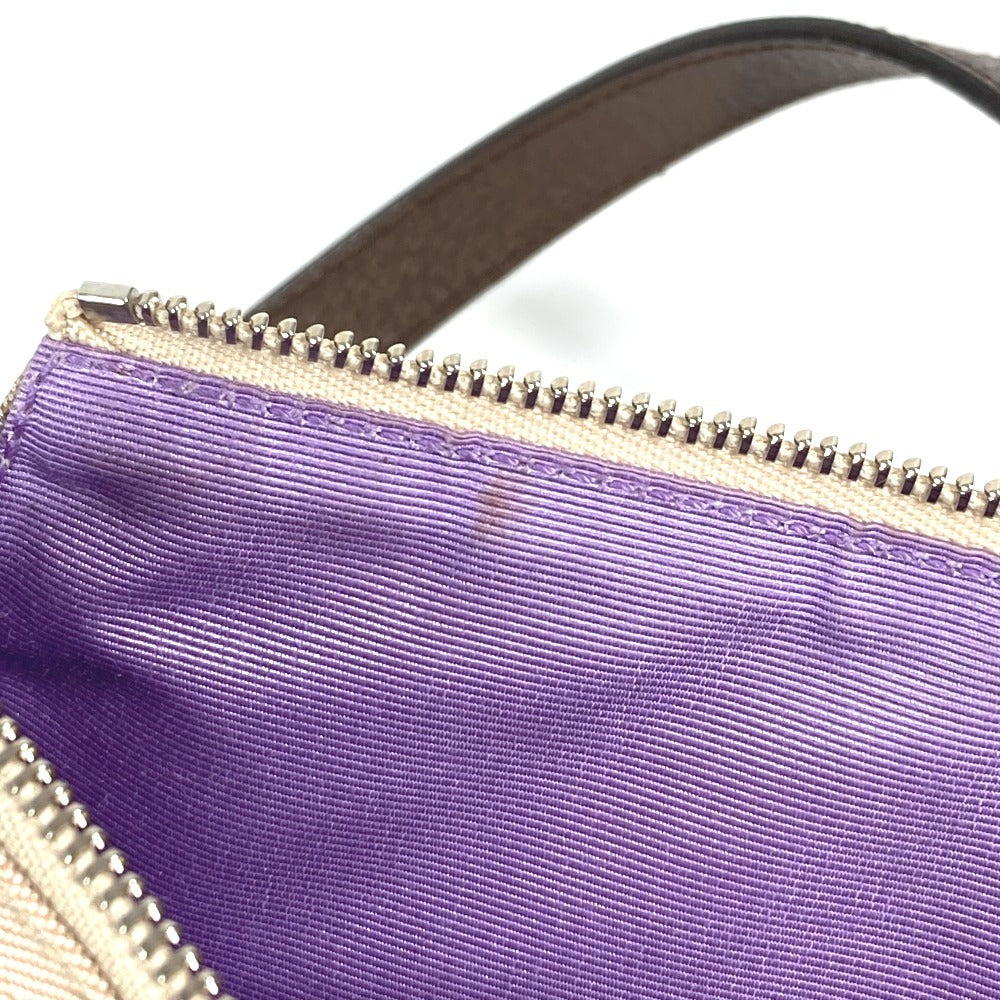 BVLGARI Logomania Logo Shoulder Bag in Leather/Canvas, Unisex, Beige
