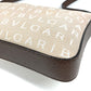 BVLGARI Logomania Logo Shoulder Bag in Leather/Canvas, Unisex, Beige