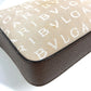 BVLGARI Logomania Logo Shoulder Bag in Leather/Canvas, Unisex, Beige