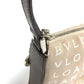 BVLGARI Logomania Logo Shoulder Bag in Leather/Canvas, Unisex, Beige