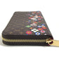 LOUIS VUITTON M14162 Japan-exclusive LV x TM Zippy Wallet Monogram Takashi Murakami Round Zip Long Wallet Monogram Canvas Unisex Brown