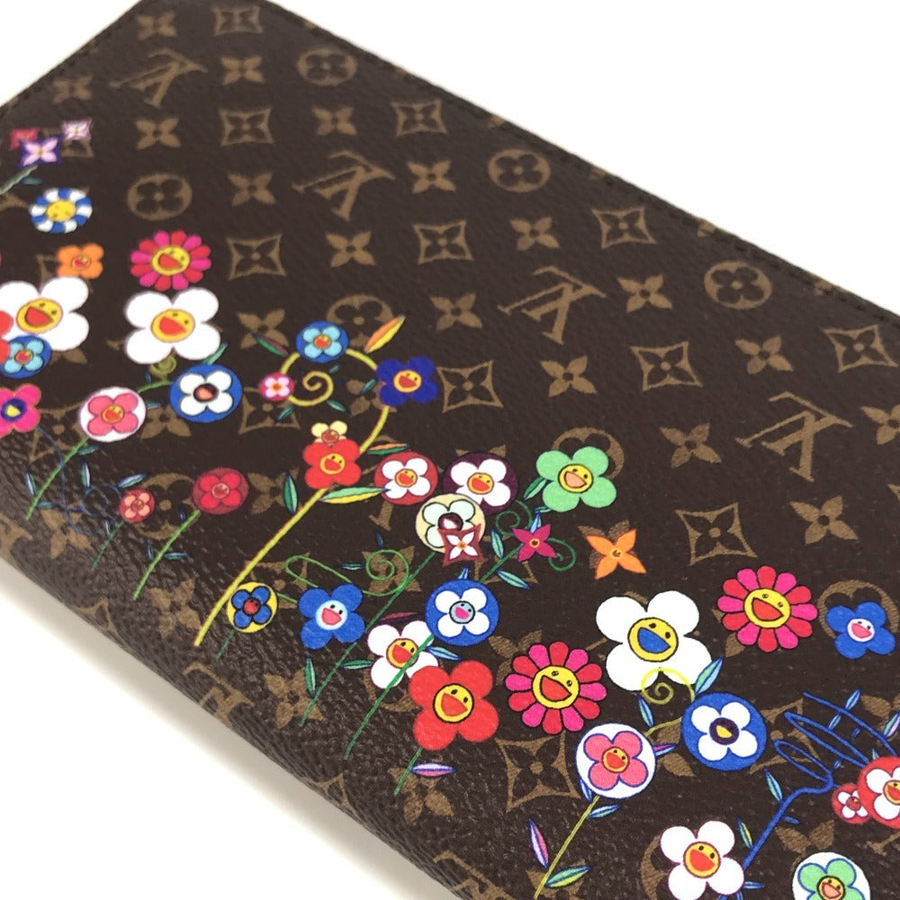 LOUIS VUITTON M14162 Japan-exclusive LV x TM Zippy Wallet Monogram Takashi Murakami Round Zip Long Wallet Monogram Canvas Unisex Brown