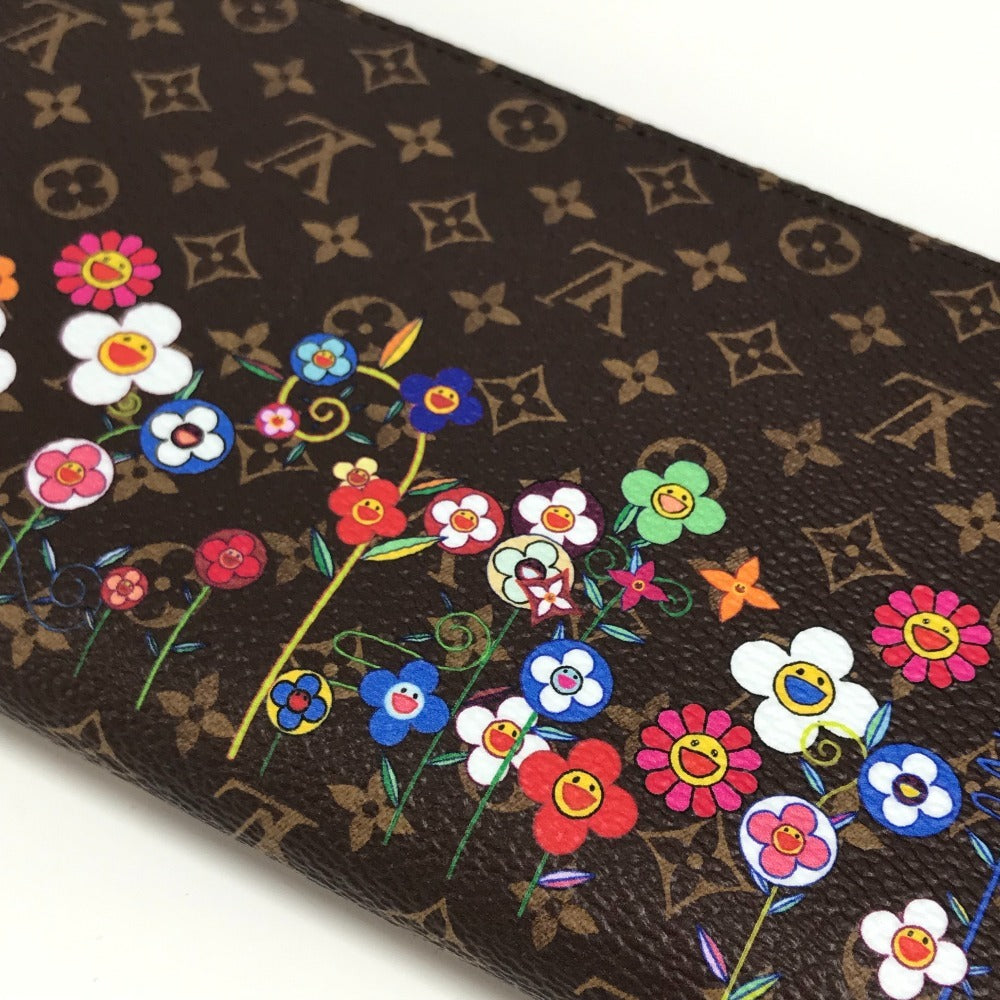 LOUIS VUITTON M14162 Japan-exclusive LV x TM Zippy Wallet Monogram Takashi Murakami Round Zip Long Wallet Monogram Canvas Unisex Brown