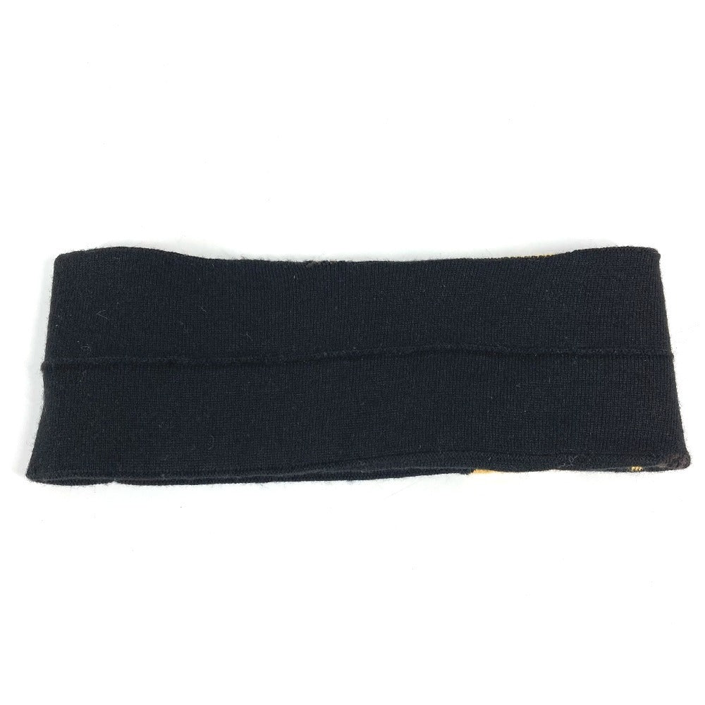 FENDI FXS385 Logo Accessory Headband Hairband Wool Unisex Black