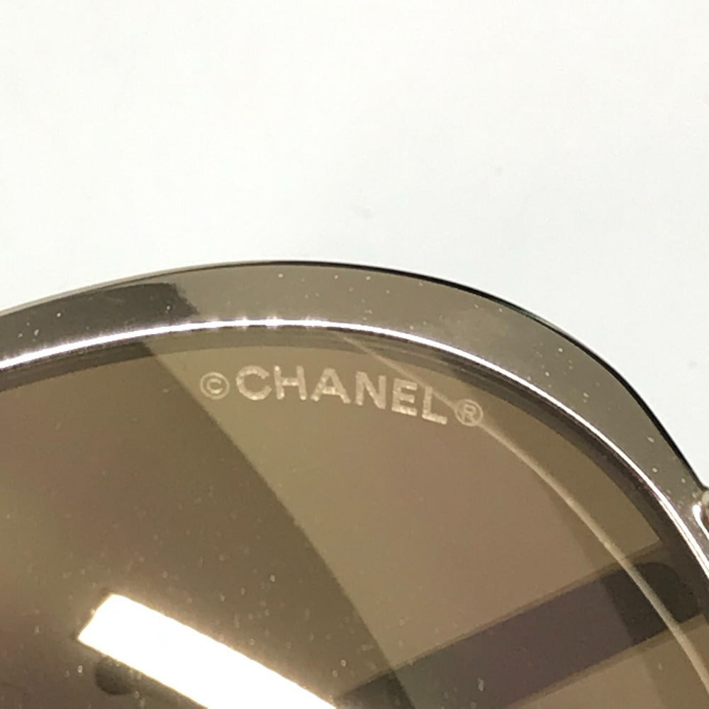 CHANEL 4206 Mirror Lens CC Logo Coco Mark Eyeglasses Eyewear Sunglasses Metal Women's Gold