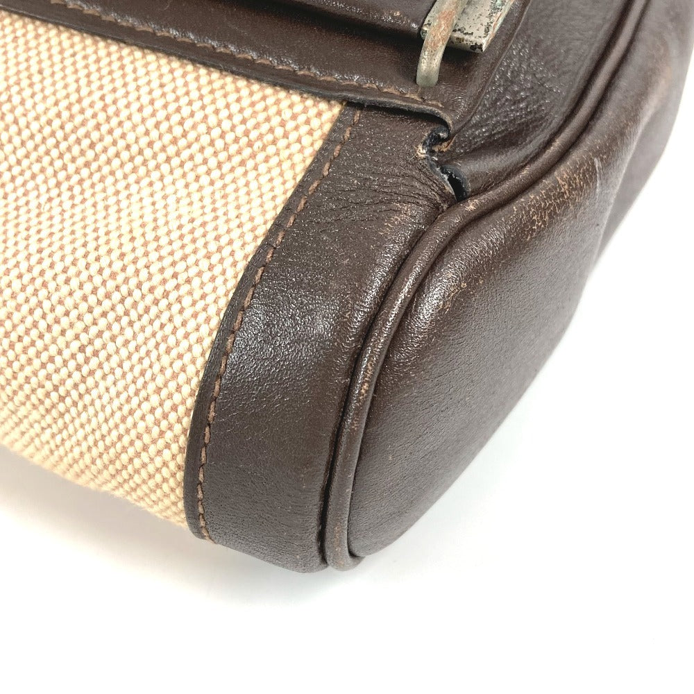 HERMES エクイ ポーチ フラップ カバン セカンドバッグ クラッチバッグ レザー/キャンバス ユニセックス ベージュ