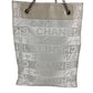 CHANEL エフェメール 日本限定 銀座限定 ロゴ CC ココマーク ロゴ Wチェーン カバン 縦型 ショルダーバッグ レザー/キャンバス レディース ホワイト