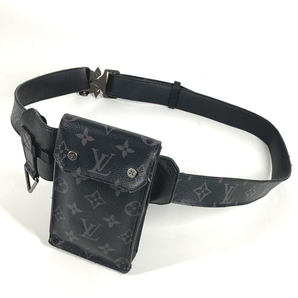 LOUIS VUITTON M0235U Monogram Eclipse Santur Utility 35mm Belt Bag, Body Bag, Waist Bag in Monogram Eclipse Canvas, Men's, Black