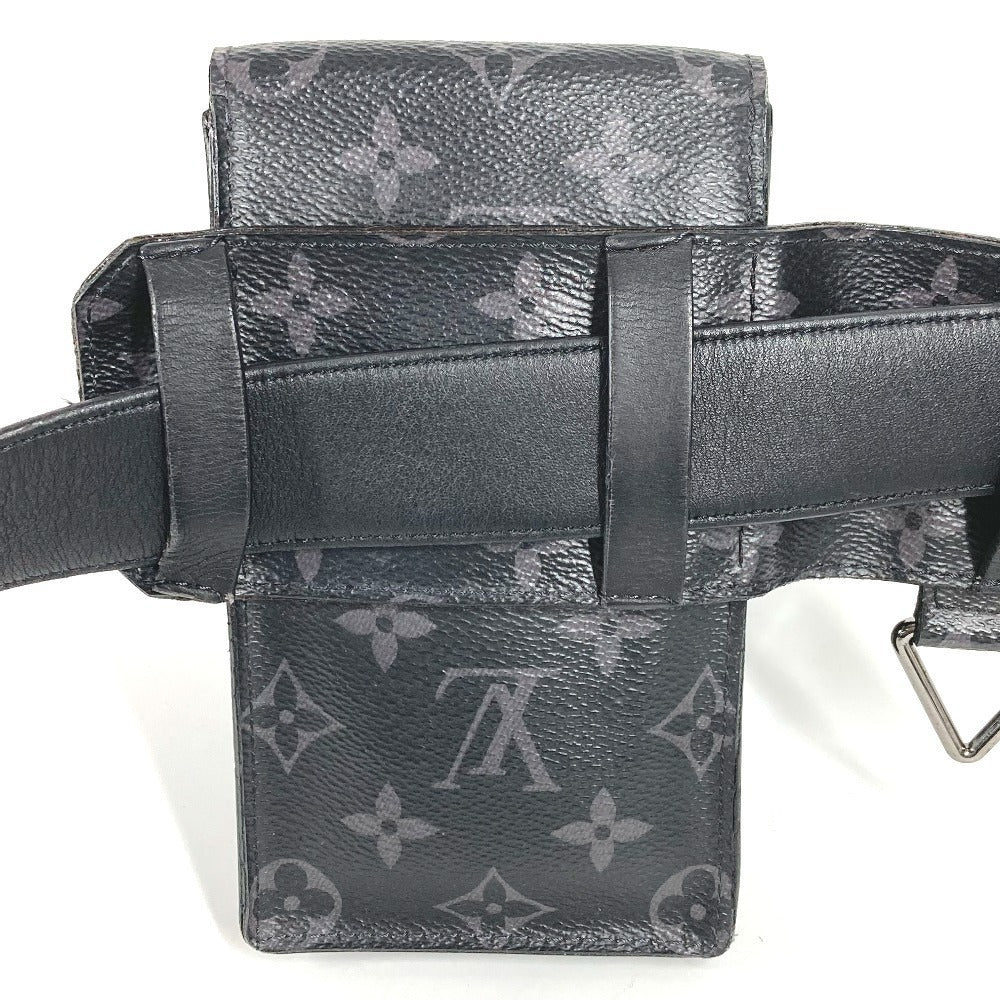 LOUIS VUITTON M0235U Monogram Eclipse Santur Utility 35mm Belt Bag, Body Bag, Waist Bag in Monogram Eclipse Canvas, Men's, Black
