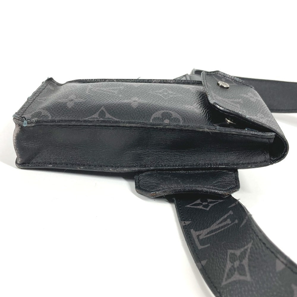 LOUIS VUITTON M0235U Monogram Eclipse Santur Utility 35mm Belt Bag, Body Bag, Waist Bag in Monogram Eclipse Canvas, Men's, Black