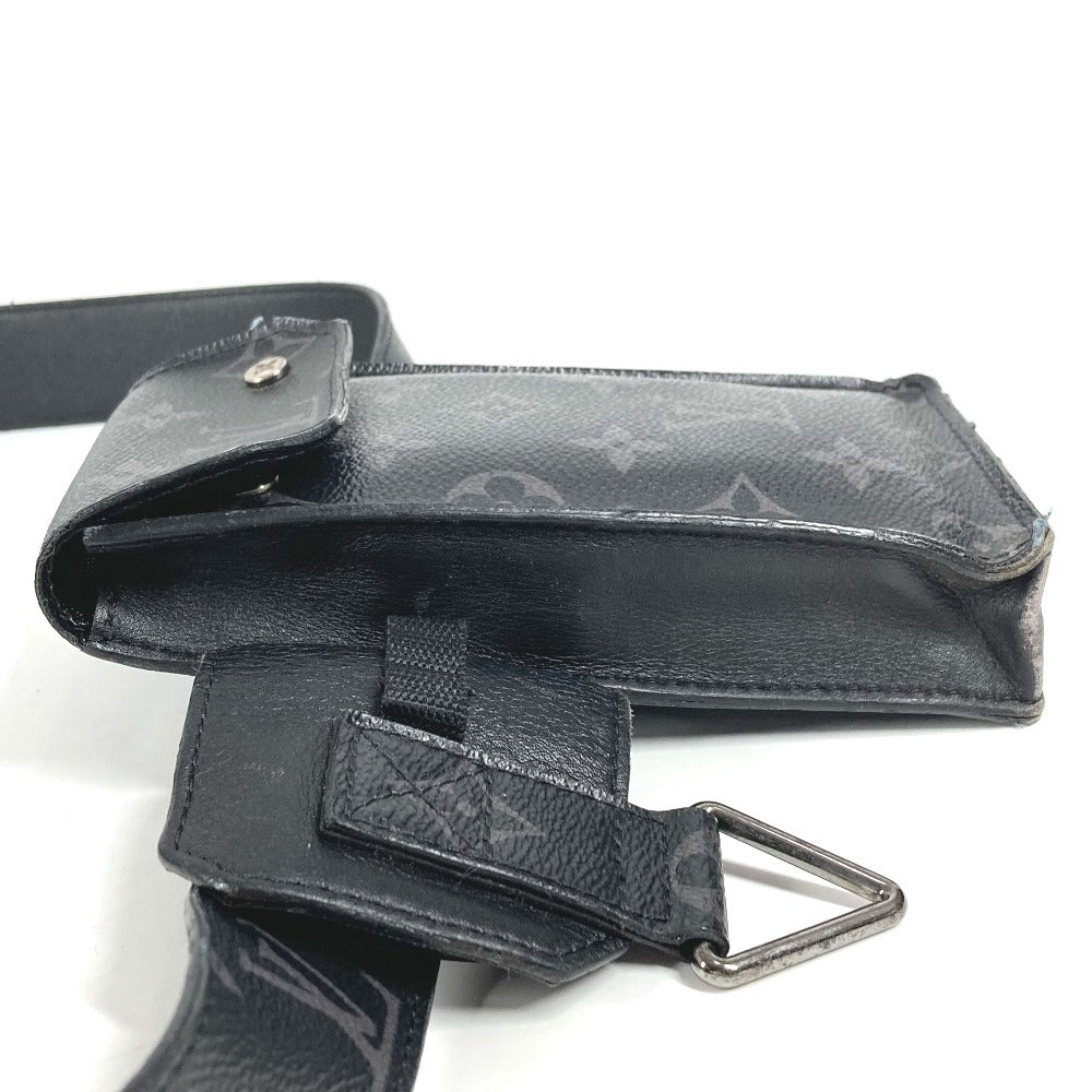 LOUIS VUITTON M0235U Monogram Eclipse Santur Utility 35mm Belt Bag, Body Bag, Waist Bag in Monogram Eclipse Canvas, Men's, Black