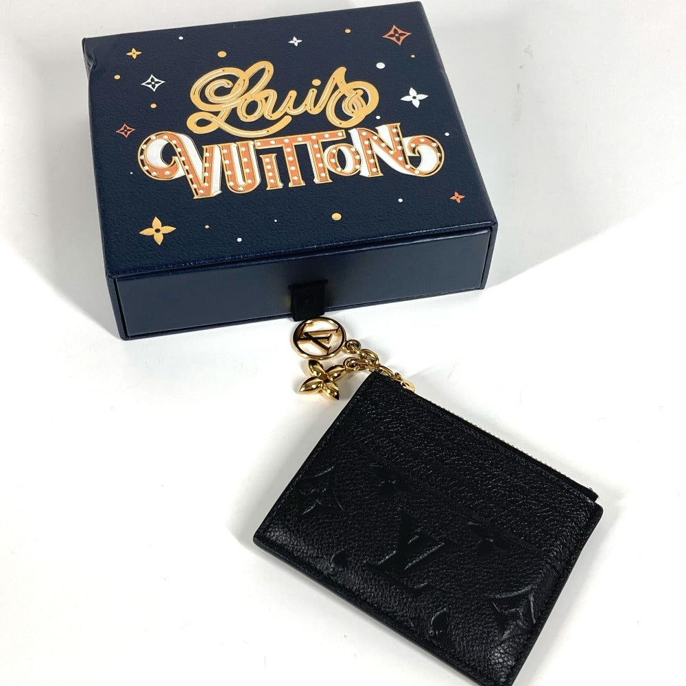 LOUIS VUITTON M82639 モノグラムアンプラント カードケース ポルト カルト･フローラ 財布 小銭入れ 名刺入れ パスケース コインケース モノグラムアンプラントレザー レディース ノワール ブラック
