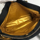 VERSACE Vintage Logo Sunburst Tote Bag with Chain Strap, Shoulder Bag, Nylon/Leather, Unisex, Black