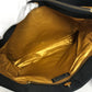 VERSACE Vintage Logo Sunburst Tote Bag with Chain Strap, Shoulder Bag, Nylon/Leather, Unisex, Black