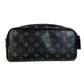 LOUIS VUITTON M46354 Monogram Eclipse Dopp Kit Clutch Bag with Handle, Canvas, Men's, Black