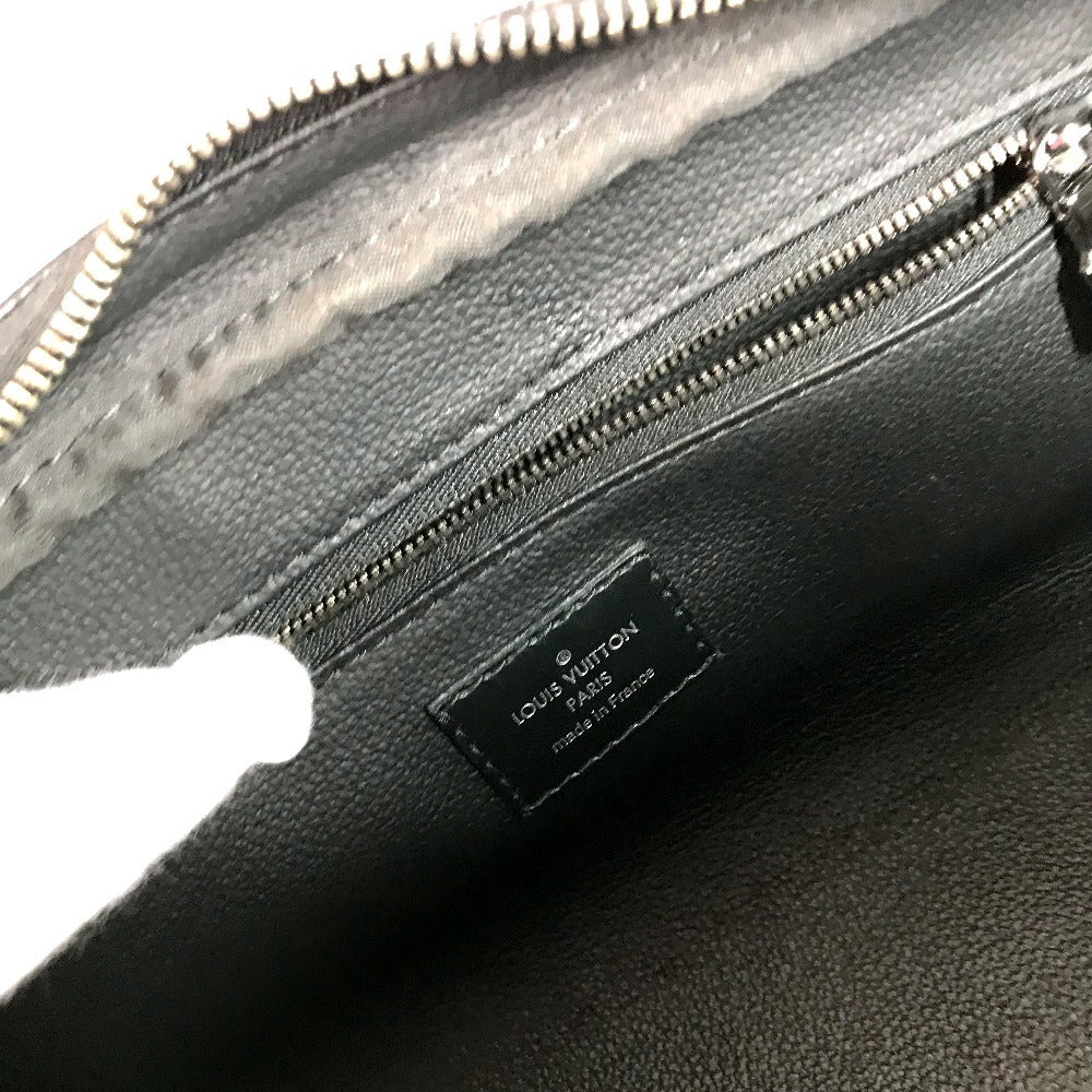 LOUIS VUITTON M46354 Monogram Eclipse Dopp Kit Clutch Bag with Handle, Canvas, Men's, Black